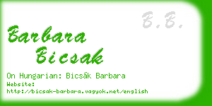 barbara bicsak business card